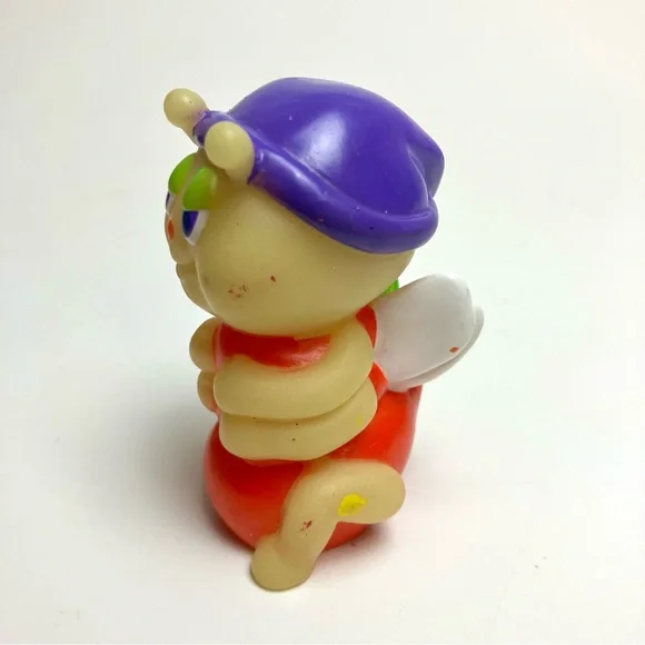 Vintage 80s Playskool Glo Friends Glow in the Dark Finger Puppet Purple Hat - Picture 8 of 12